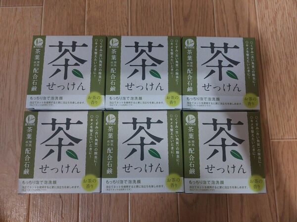 クロバーコーポレーション 茶葉配合石けん 80g×6個