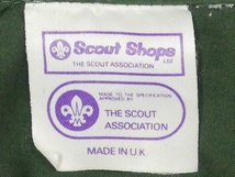 即決★英国製 Scout shope★メンズS位 ボーイスカウトシャツ スカウトショップ 緑 カーキ ワッペン アウトドア キャンプ 長袖シャツ_画像8