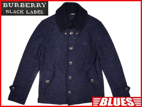 即決★BURBERRY BLACK LABEL★メンズM 廃版 ドンキー ジャケット バーバリーブラックレーベル 2 紺 ネイビー 三陽商会正規 ナイト刺繍