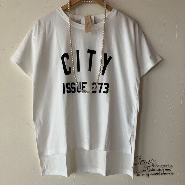 オーガニックコットン サマンサモスモス SM2 ロゴtシャツ シンプルtシャツ 半袖プリントTシャツ 半袖Tシャツ ホワイト