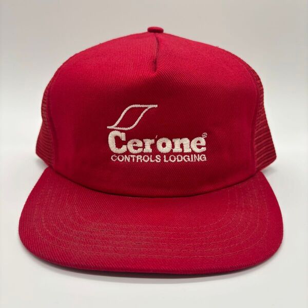 90s ヴィンテージ USA製 Cerone セローン 植物成長調整剤 企業物 刺繍ロゴ トラッカーキャップ スナップバック