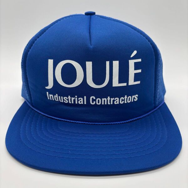90s ヴィンテージ JOULE 工業請負業者 企業物 プリントロゴ トラッカーキャップ スナップバック 5パネル メッシュ