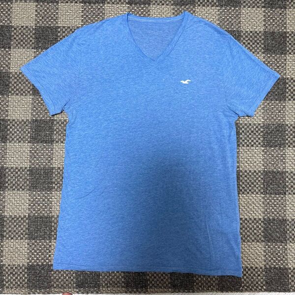 Hollister 水色 Vネック 半袖Tシャツ Sサイズ