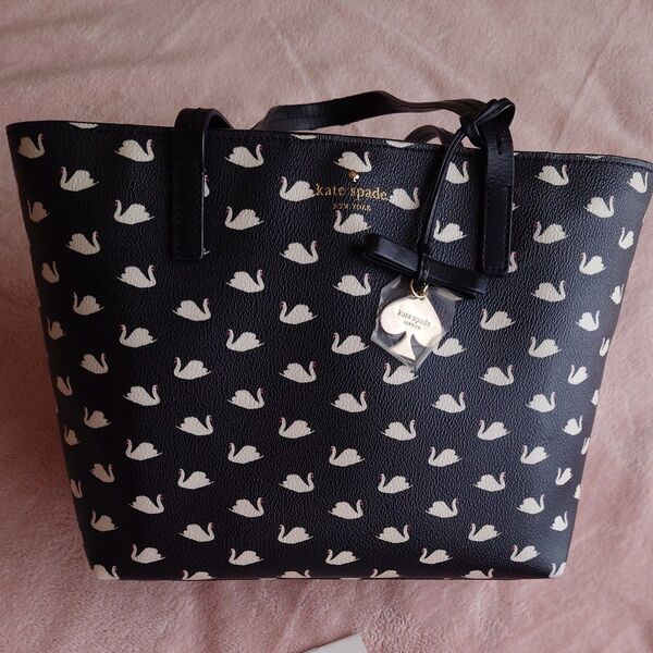 kate spade new york トートバッグ 白鳥柄