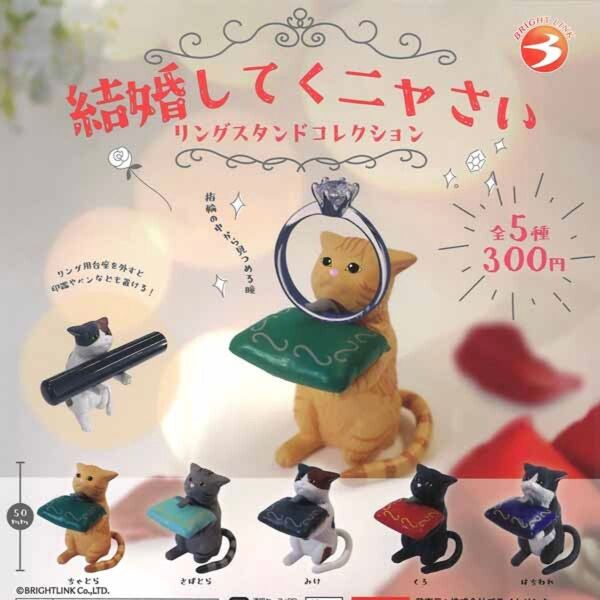 全5種コンプセット 結婚してくにゃさい リングスタンドコレクション ガチャ