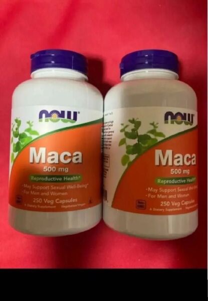 期限2026年12月以降250カプセル×2 一粒にマカ500mg250カプセル maca now社