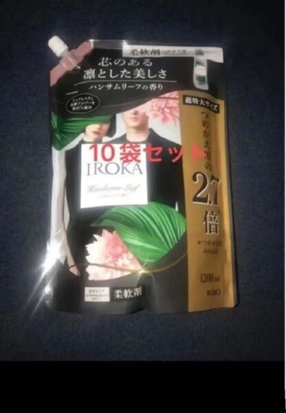 フレア フレグランス IROKA 柔軟剤 ハンサムリーフ 1200ml×10イロカ