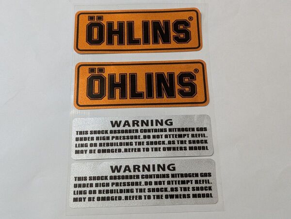 ●アウトレット●オーリンズ OHLINS ステッカー 防水反射(オレンジ)