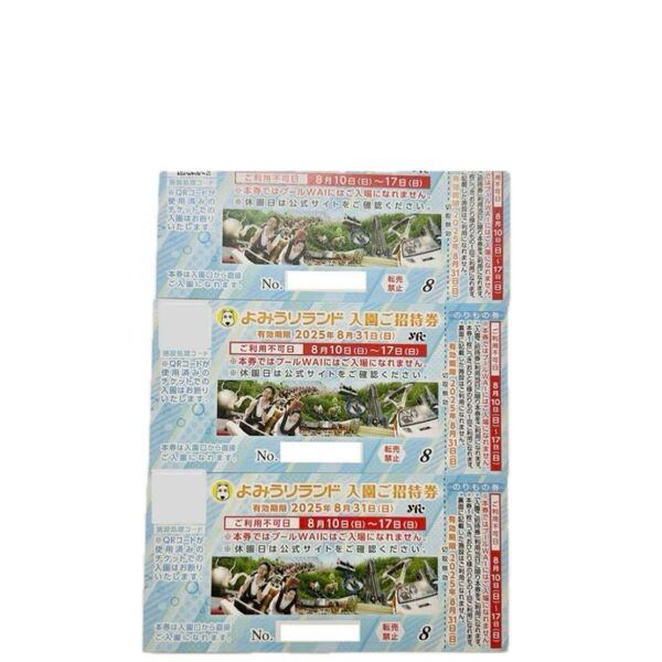 よみうりランド チケット 入場券 招待券