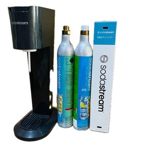 sodastream ソースパワー スターターキット SSM1060 ブラック 空シリンダー2本付