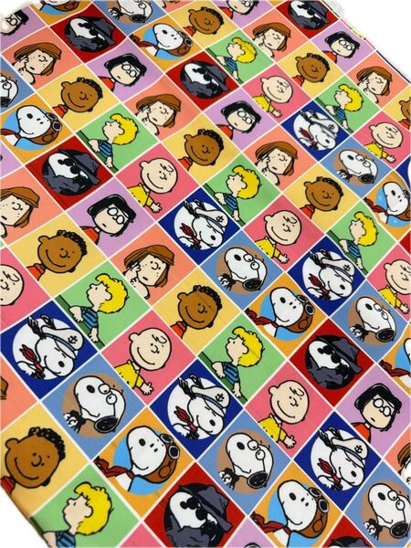 3写真 スヌーピー 細かいキャンバス生地 はぎれ プリント 約50×140cm ハンドメイド