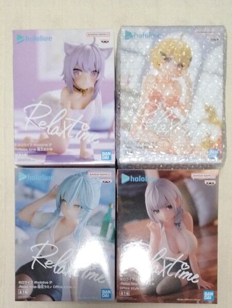 hololive ホロライブ Relax time フィギュア 猫又おかゆ 雪花ラミィ 白銀ノエル 夜空メル 4体セット