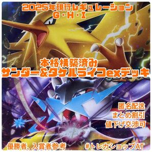 24ポケモン サンダー&タケルライコexデッキ 本格構築済み レギュGHI ポケモンカードゲーム