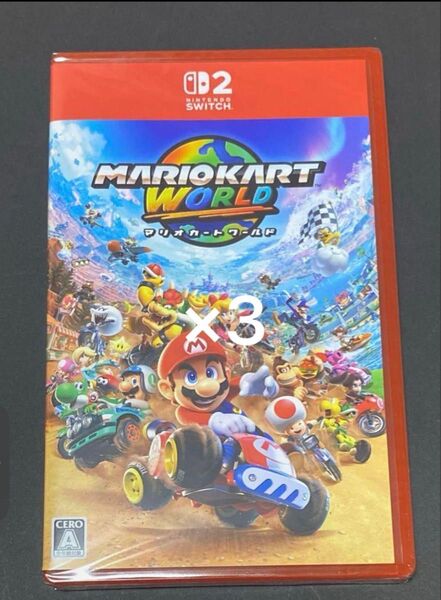 Nintendo Switch ソフト マリオカートワールド ×3新品未開封、シュリンク付き