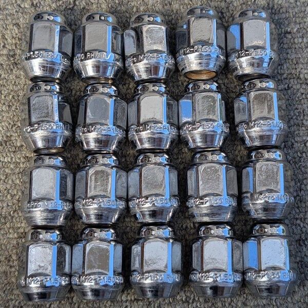 WePro ホイールナット 21HEX M12 × P1.5 20個 テーパー メッキ トヨタ マツダ ミツビシ ホンダ ダイハツ
