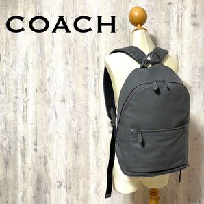 美品【COACH】メトロポリタン ソフトバックパック 本革リュック グレー