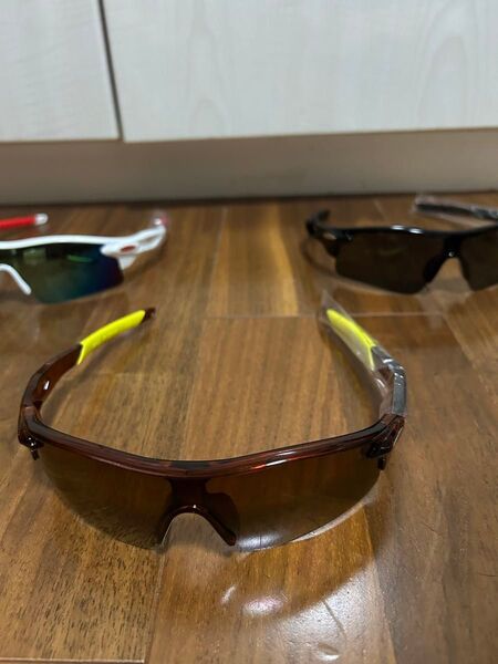 スポーツサングラス UV400 軽量 紫外線カット サイクリング 3つセット