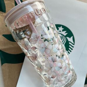 STARBUCKS スターバックス SAKURA2025 グラスタンブラー 473ml スタバ 桜 耐熱グラス さくら