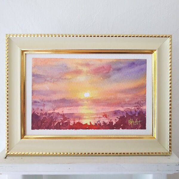 癒しの水彩画 sunrise