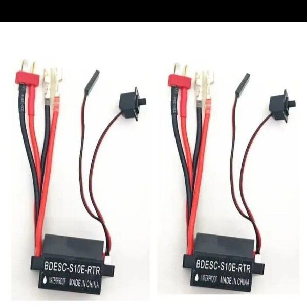 ■2個■T型コネクター■ リポカット搭載 新品 ラジコン 用 アンプ ESC ドリパケ YD-2 tt01 tt02 モーター