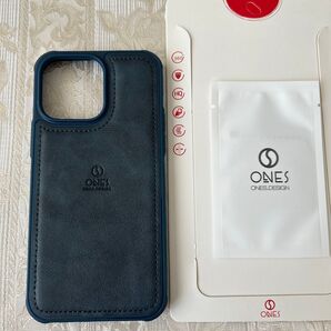 iPhone 14 Pro MAX ケース カバー レザーケース ネイビー