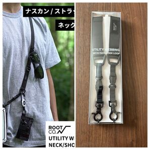 スマホ ショルダーストラップ ROOT CO. GRAVITY UTILITY WEBBINGNECK SHOULDER LOOP