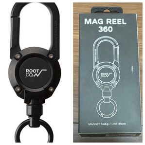 ROOT CO. GRAVITY MAGREEL 360 マグネット カラビナ リール カラー:ブラック