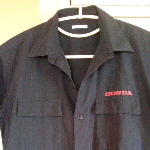 HONDA 半袖ワークシャツ S 濃紺色 中古 美品