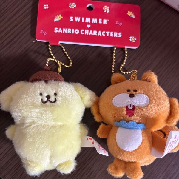 新品 サンリオ SWIMMER コラボ ポムポムプリン マスコットホルダーセット