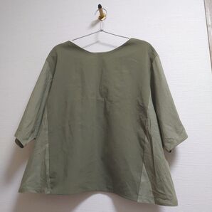 異素材トップス グリーン