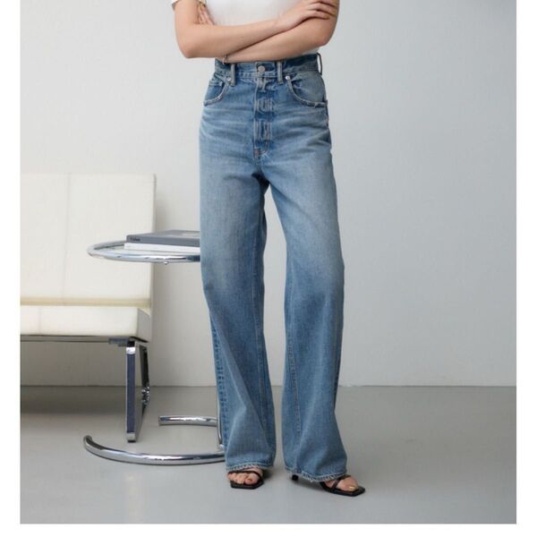 AZUL BY MOUSSY ハイウエストワイドデニム