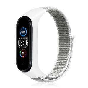 mi band 45 6 7 ホワイト 白 交換 バンド ベルクロ マジックテープ ベルト ループ ナイロン マジックテープ