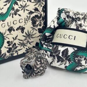 GUCCI グッチ ライオンベッド シルバーリング 指輪 サイズ7〜8号 メンズ レディース