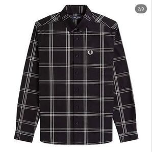 FRED PERRY Black チェックシャツ Mサイズ 美品