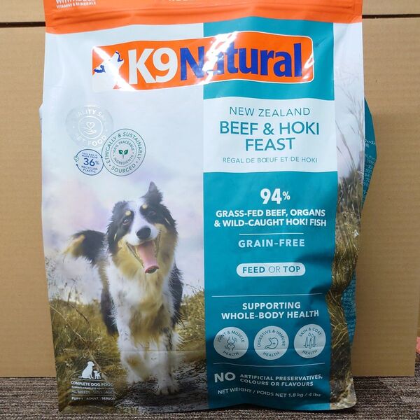 K9Natural フリーズドライ ビーフ&ホキ・フィースト 1.8kg