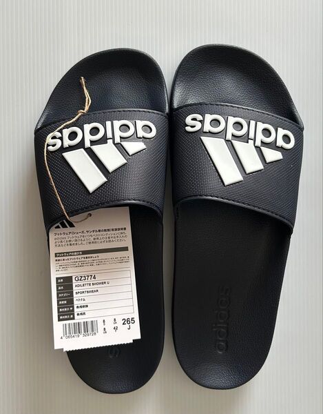 adidas アディレッタ シャワーサンダル 26.5 ブラック