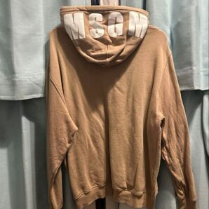 MSGM プルオーバーパーカー ベージュ ロゴ入り
