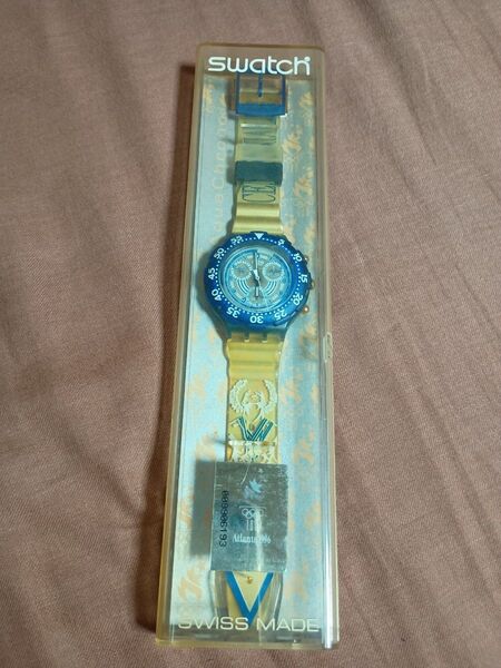 【保管品】未使用 SWATCH スウォッチ AquaChrono アクアクロノ 腕時計 アトランタオリンピック 1996 説明書