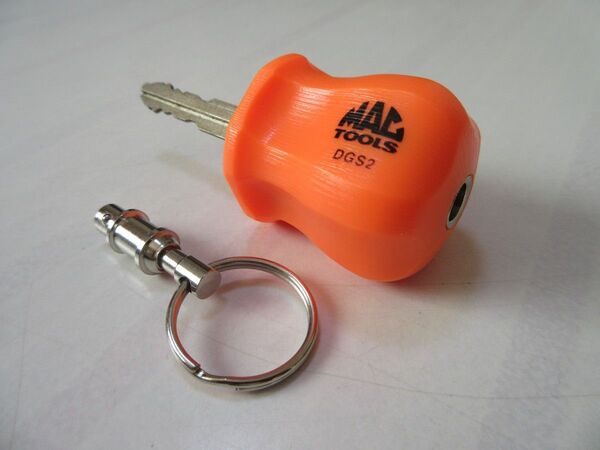 新ロゴ 加工済マックツール 改造グリップキーホルダー 橙