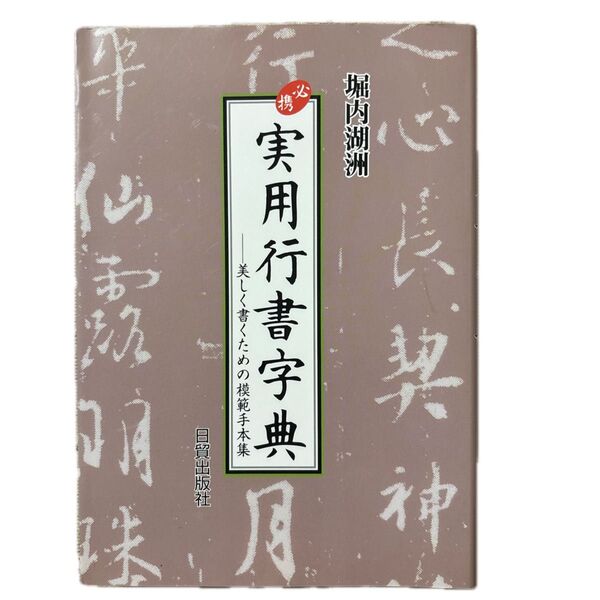 必携実用行書字典 美しく書くための模範手本集 堀内湖洲/著