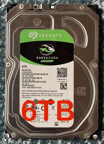 6TB HDD BarraCuda ST6000DM003