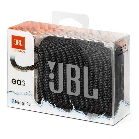 JBL GO3 Bluetoothスピーカーブラック USB C充電/防水/ポータブル