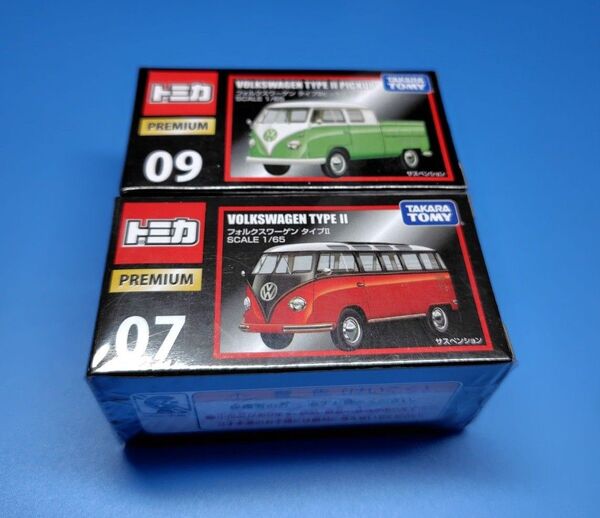 【絶版】トミカプレミアム 09 フォルクスワーゲン タイプII ピックアップ 08 フォルクスワーゲン タイプII セット