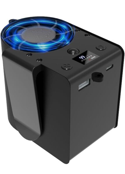 腰掛け扇風機 【21000mAh大容量・1台6役】 ウエストファン ベルトファン 7段階風力調節 LED照明ライト 超強風 携帯