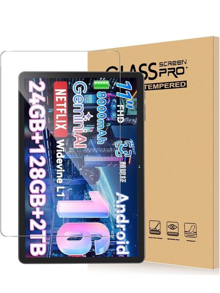 TABWEE W90/Tabwee T90 フィルム 11インチ タブレット 強化ガラス 高感度タッチ 高透過率硬度9H 指紋防止
