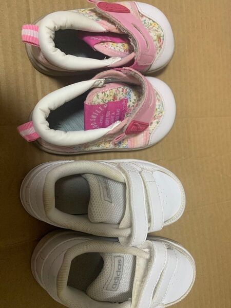 ベビー/キッズスニーカー 保育園 幼稚園 14cm 可愛い ファーストシューズ 女の子 子供 靴 マジックテープ 防滑 歩きやすい