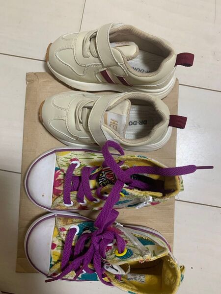 VANS ヴァンズ スニーカー HEMF スニーカー 運動靴 女の子 男の子 16cm 2足セット