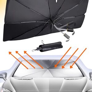【2025革新モデル】車用サンシェード カーサンシェード ロントサンシェード 車パラソルフロントガラス用 曲がる中棒