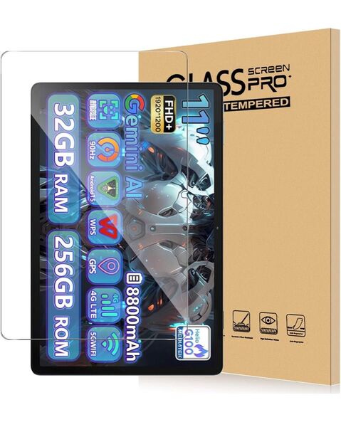 For DOOGEE Tab E3 フィルム 11インチ タブレット 強化ガラス 高感度タッチ 高透過率 硬度9H 指紋防止
