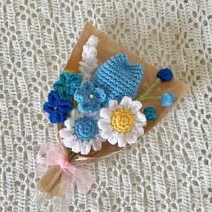 枯れない花 毛糸の花束 ブーケ チューリップ